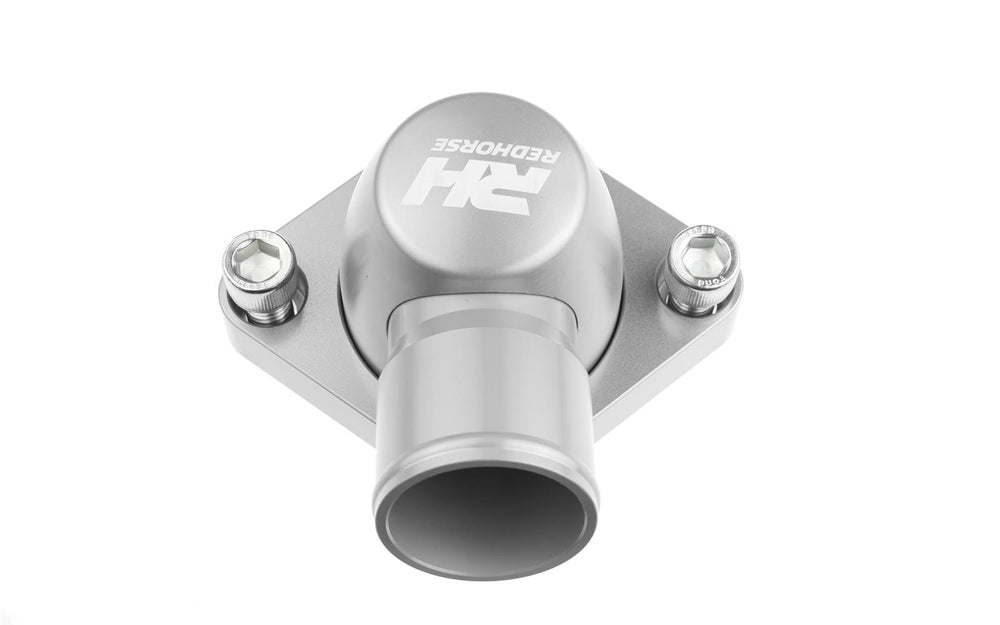 ALUM WATER NECK 1.25IN HOSE318CUBIC IN (5.2L) OR 360CUBIC IN(5.9L) CHRYSLER SMALL BLOCKSBLACK