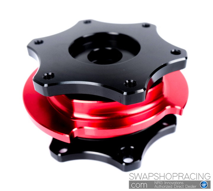 NRG Quick Release SFI SPEC 42.1 - Shinny Black Body / Red Shinny Ring