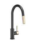STREAMLINE PULLDOWN RV KITCHEN FAUCET MATTE BLACK/MATTE GOLD