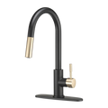STREAMLINE PULLDOWN RV KITCHEN FAUCET MATTE BLACK/MATTE GOLD