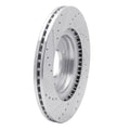 R1 Concepts Brake Rotor Drilled and Slotted Silver Fits Hyundai Elantra