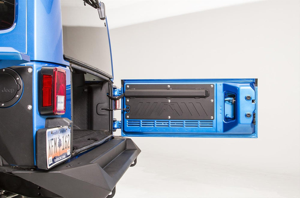 0718 JEEP JK REAR INTERIOR TAILGATE PLATE MATTE BLACK