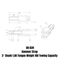 GEN-Y Hitch Hammer Strap 2" Shank 1.6K Tw 16K Towing - GH-039