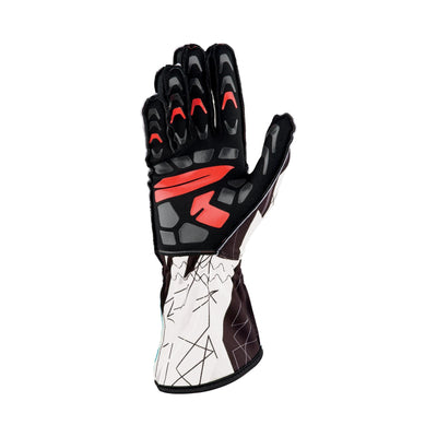 OMP KS-2 ART my2025 KART GLOVES WHITE / BLACK / RED SZ XL