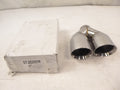 DUAL DOUBLE WALL SS STAGGERED SLANT EXHAUST TIP 2 50IN ID / 3.50IN OD PASSENGER SIDE