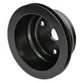 CHEVY 283350 SB CRANKSHAFT PULLEY 1 GROOVE LONG WATER PUMP ALUMINUM BLACK