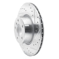 R1 Concepts Brake Rotor Drilled and Slotted Silver Fits BMW X3