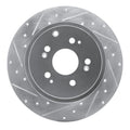 DFC 06-14 Honda Ridgeline Rear Left Drilled & Slotted Silver Brake Rotor