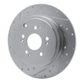 DFC 06-14 Honda Ridgeline Rear Left Drilled & Slotted Silver Brake Rotor