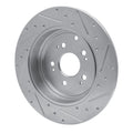 DFC 06-14 Honda Ridgeline Rear Left Drilled & Slotted Silver Brake Rotor