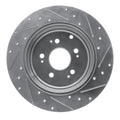 DFC 06-14 Honda Ridgeline Rear Left Drilled & Slotted Silver Brake Rotor