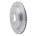 R1 Concepts Brake Rotor Drilled and Slotted Silver Fits Cadillac CTS