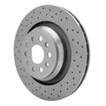 R1 Concepts Brake Rotor - Drilled Fits Maserati Ghibli
