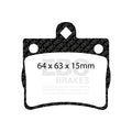 EBC 95-97 Mercedes-Benz C220 (W202) 2.2 (Single Pin Rear) Greenstuff Rear Brake Pads