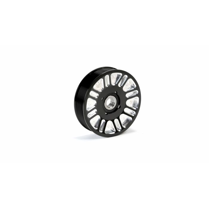 0318 CUMMINS UPPER FAN PULLEY IDLER ( BLACK FINISH CONTRAST CUT )