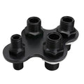 A/C & Heat Bulkhead Inli ne Push On 4-Port Black
