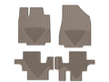 WeatherTech 13+ Nissan Pathfinder Front and Rear Rubber Mats - Tan
