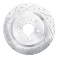 DFC 16-25 Honda Pilot Rear Left Drilled & Slotted Silver Brake Rotor