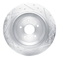 DFC 16-25 Honda Pilot Rear Left Drilled & Slotted Silver Brake Rotor