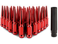 Mishimoto Mishimoto Steel Spiked Lug Nuts M14 x 1.5 32pc Set Red