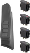 Switch Pod Kit, A-Pillar, Black, LHD; 07-10 Jeep Wrangler JK