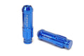 NRG 700 Series M12 X 1.25 Steel Lug Nut w/Dust Cap Cover Set 21 Pc w/Locks & Lock Socket - Blue