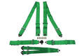 NRG 6PT 3in. Seat Belt Harness / Cam Lock - Green
