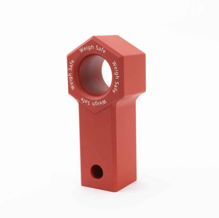 Weigh Safe Towing Recovery - Cerakote Aluminum Soft Shackle Hitch Ring - Red