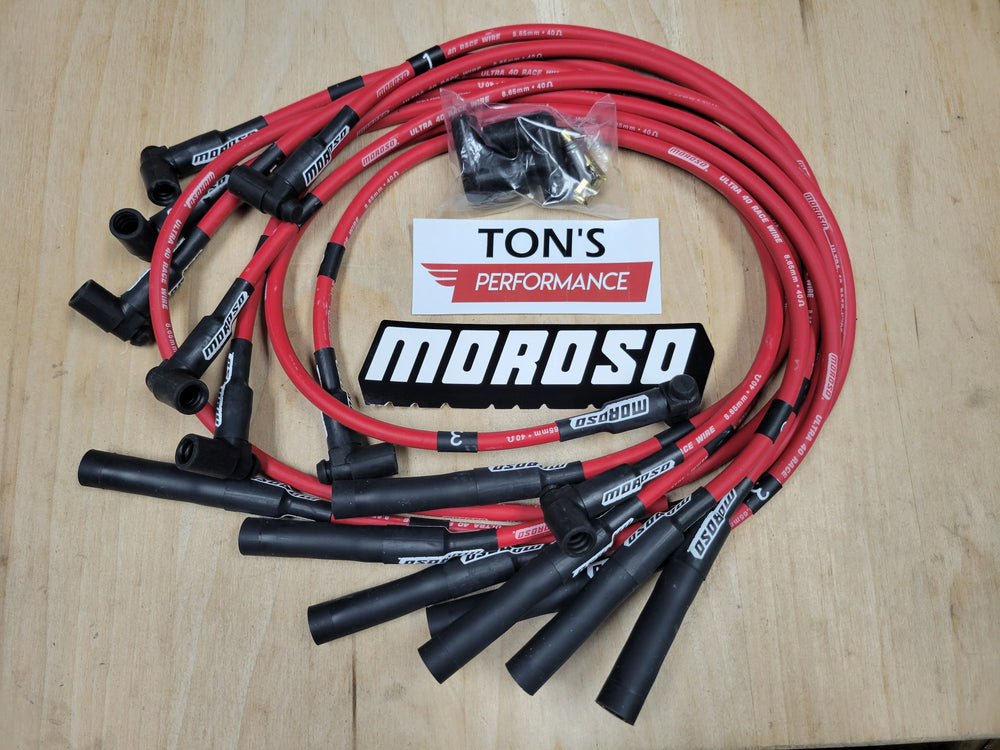 Moroso Chevrolet Small Block Ignition Wire Set - Ultra 40 - Unsleeved - HEI - 135 Degree - Black