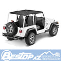 ~(5 lbs. 51X5X5)~ Header Bikini Top Safari-style Mesh Jeep 97-02 Wrangler; Safari (extended length); requires 51238-01 channel