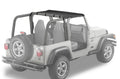 ~(5 lbs. 12X11X4)~ Header Bikini Top; Targa-style Black Diamond Jeep 07-09 Wrangler 2-Door; Targa (standard length); requires 51243-01 channel;