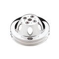 Polished SBC 2 Groove Lower Pulley