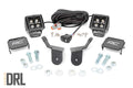 Rough Country LED Light Kit Cage Mount 2 Black Pair Amber DRL Honda Pioneer 1000 Pioneer 1000-6 92021