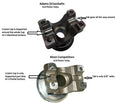 ADAMS FORGED 1350 SERIES FORD 8.8 HIGH ANGLE PINIOIN YOKE 28 TO 30 DEGREES