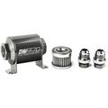 DeatschWerks Stainless Steel 10AN 10 Micron Universal Inline Fuel Filter Housing Kit (70mm)
