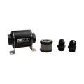 DeatschWerks Stainless Steel 10AN 5 Micron Universal Inline Fuel Filter Housing Kit (70mm)