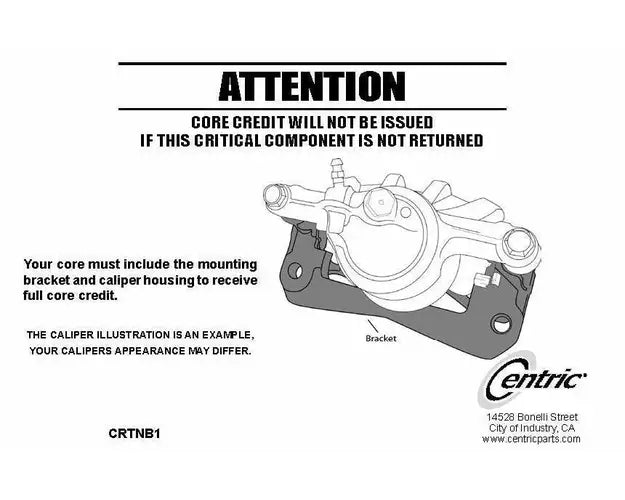 Centric Posi-Quiet Loaded Caliper - Front Left