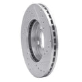R1 94-04 Ford Mustang Front Left Drilled & Slotted Silver Brake Rotor