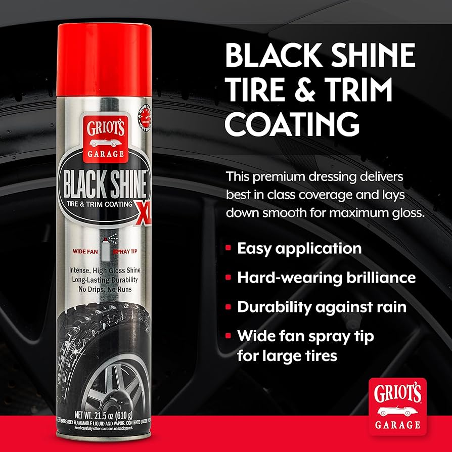 Griots Garage Black Shine Tire and Trim Coating XL - 21.5oz (Aerosol)