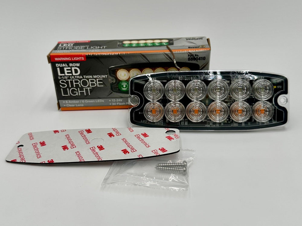 AMBERGREEN DUAL ROW ULTRA THIN 5IN LED STROBE LIGHT