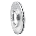 DFC 85-02 Nissan Pathfinder Front Right Drilled & Slotted Silver Brake Rotor