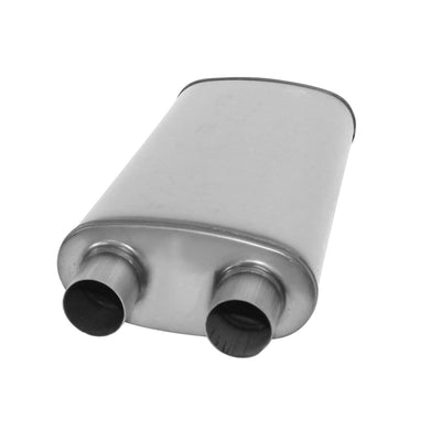 9699 K2500/9999 C2500 MUFFLER XLERATOR OVAL 2.5IN ID/OD D/D 28IN OAL SS