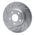 DFC 15-23 Mercedes-Benz E300 Rear Left Drilled & Slotted Silver Brake Rotor