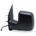1012 FORD ECONOLINE LH POWER FOLDAWAY OE MIRROR TEXTURED BLACK SAIL TYPE W/BLIN