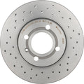 Brembo 95-02 VW Cabrio/93-99 Golf/90-99 Jetta Front Premium Xtra Cross Drilled UV Coated Rotor