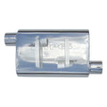 Street Pro Series Muffler 14 in 3 in Offset Offset Hardware Not Incl Natural 409 Stainless Steel Pypes Exhaust