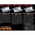 Street Pro Series Muffler 14 in 3 in Offset Offset Hardware Not Incl Natural 409 Stainless Steel Pypes Exhaust
