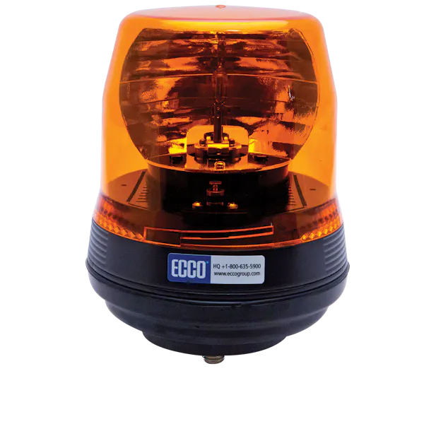 ROTATING BEACON: LOW PROFILE 12VDC 160 FPM FLEXI BASE 1 BOLT MOUNT RED