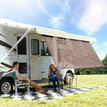 RV AWNING SHADE KIT 54INX 180IN BROWN BILINGUAL