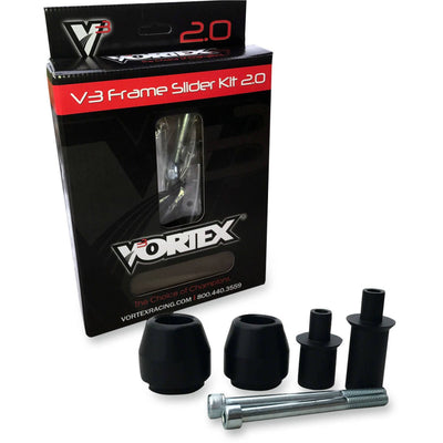 Vortex Racing 08-10 Kawasaki ZX 10 R V3 2.0 Frame Slider Kit- No Cut